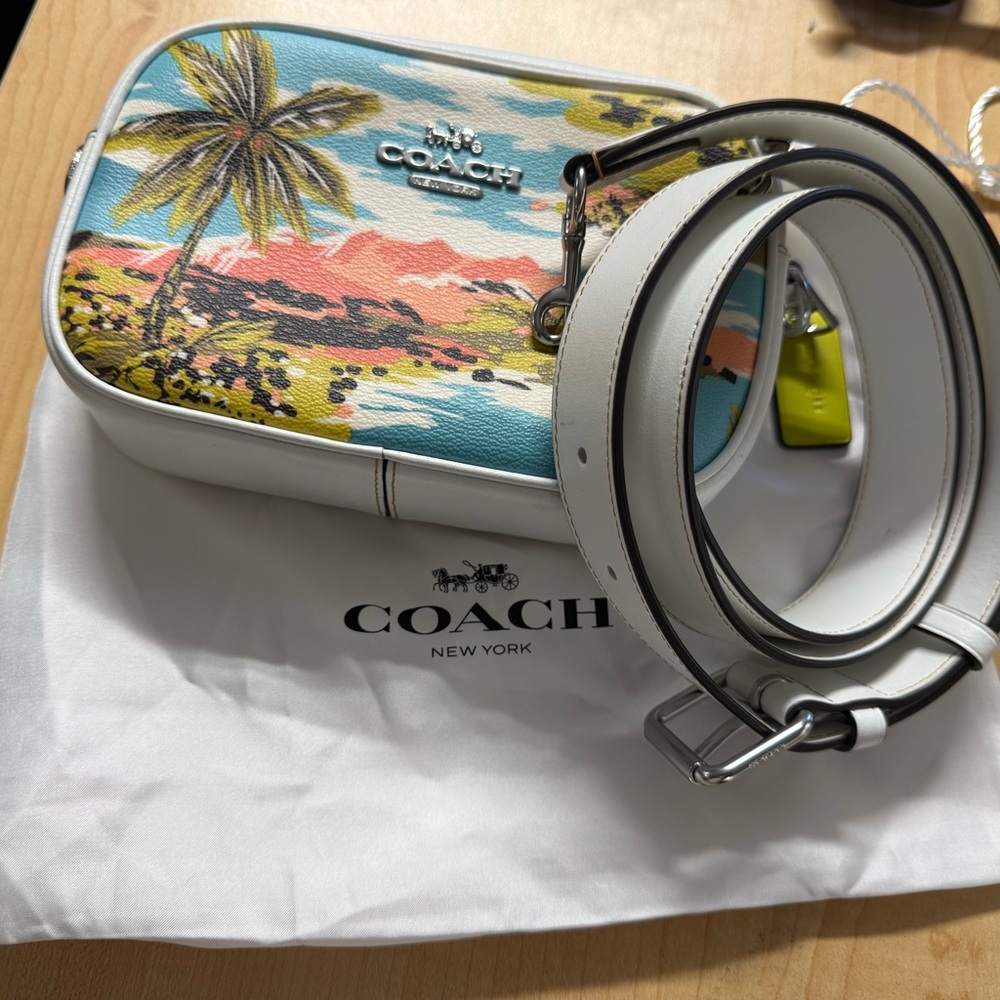 Coach Multicolor Tropical Landscape Crossbody
